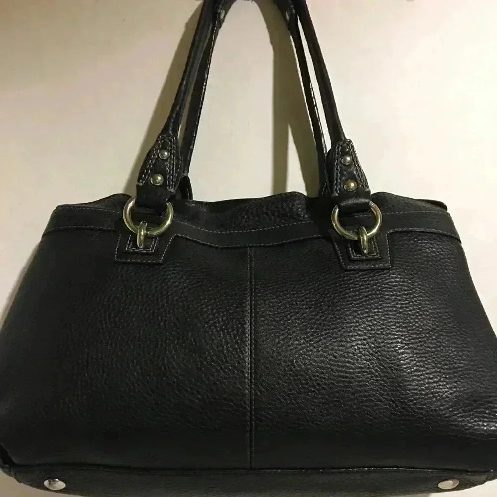 Coach Black leather satchel handbag